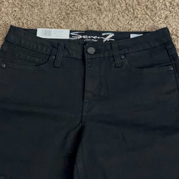 NWT-Seven7 5" Inseam Black Weekend Jeans Shorts - $15 - Picture 2 of 5